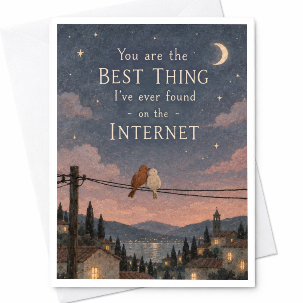 You Are The Best Thing I've Ever Found On The Internet Romantic Love Card Cute Anniversary Card For Partner Couple Sweet C9404