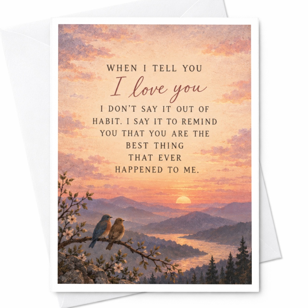 When I Tell You I Love You Romantic Love Card Anniversary Card For Wife Husband Partner Sentimental Greeting Card C9442