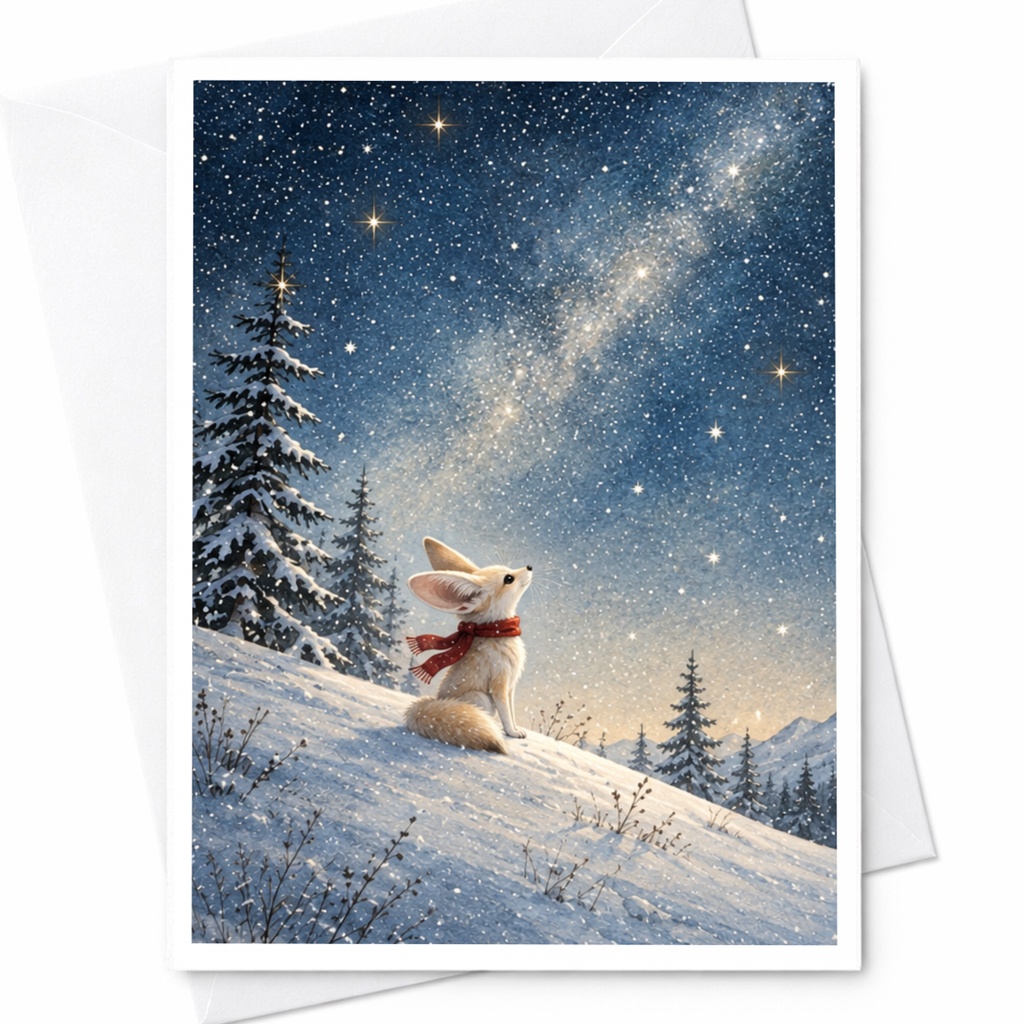 Fox In Snowy Landscape Blank Greeting Card Winter Scene Animal Lover Christmas Card Cute Holiday Card For Nature Enthusiast C9888