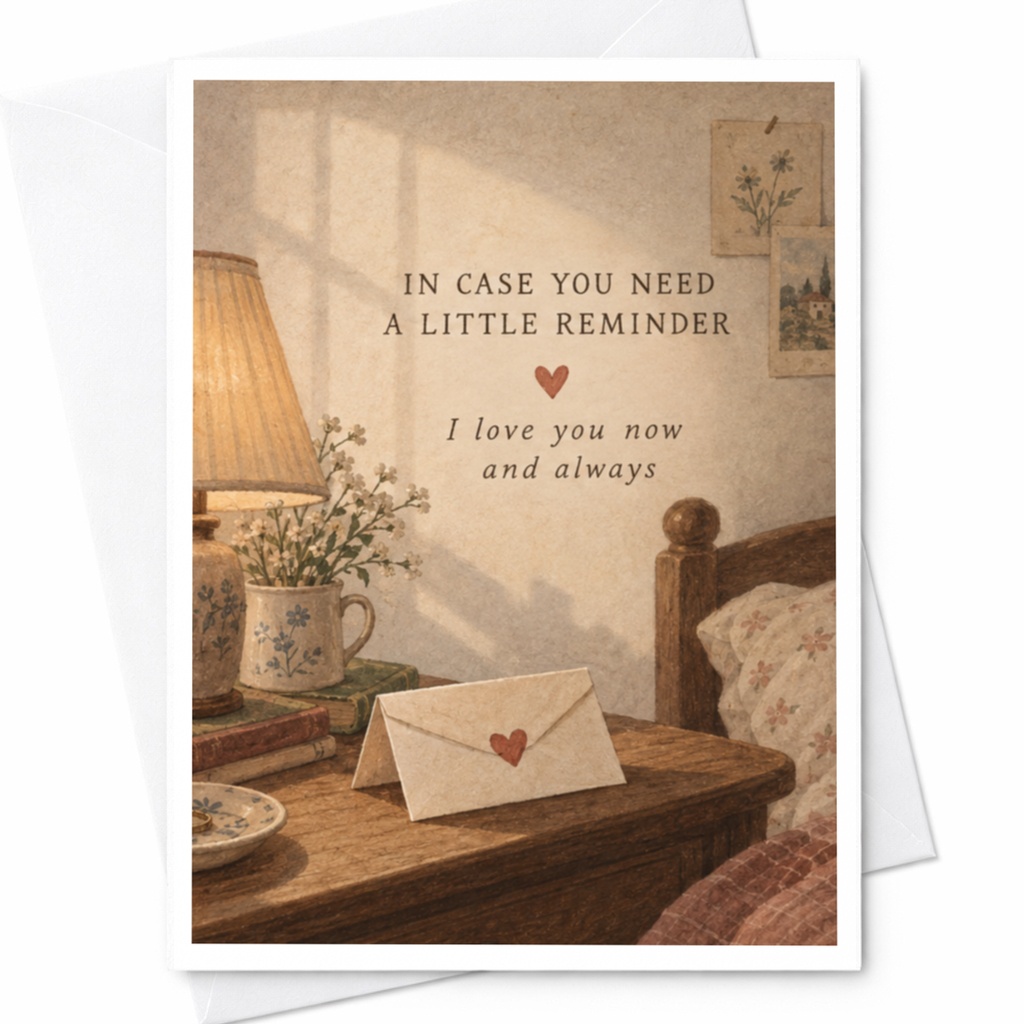 In Case You Need A Little Reminder I Love You Now And Always Romantic Love Card For Partner Sweet Anniversary Card C9959