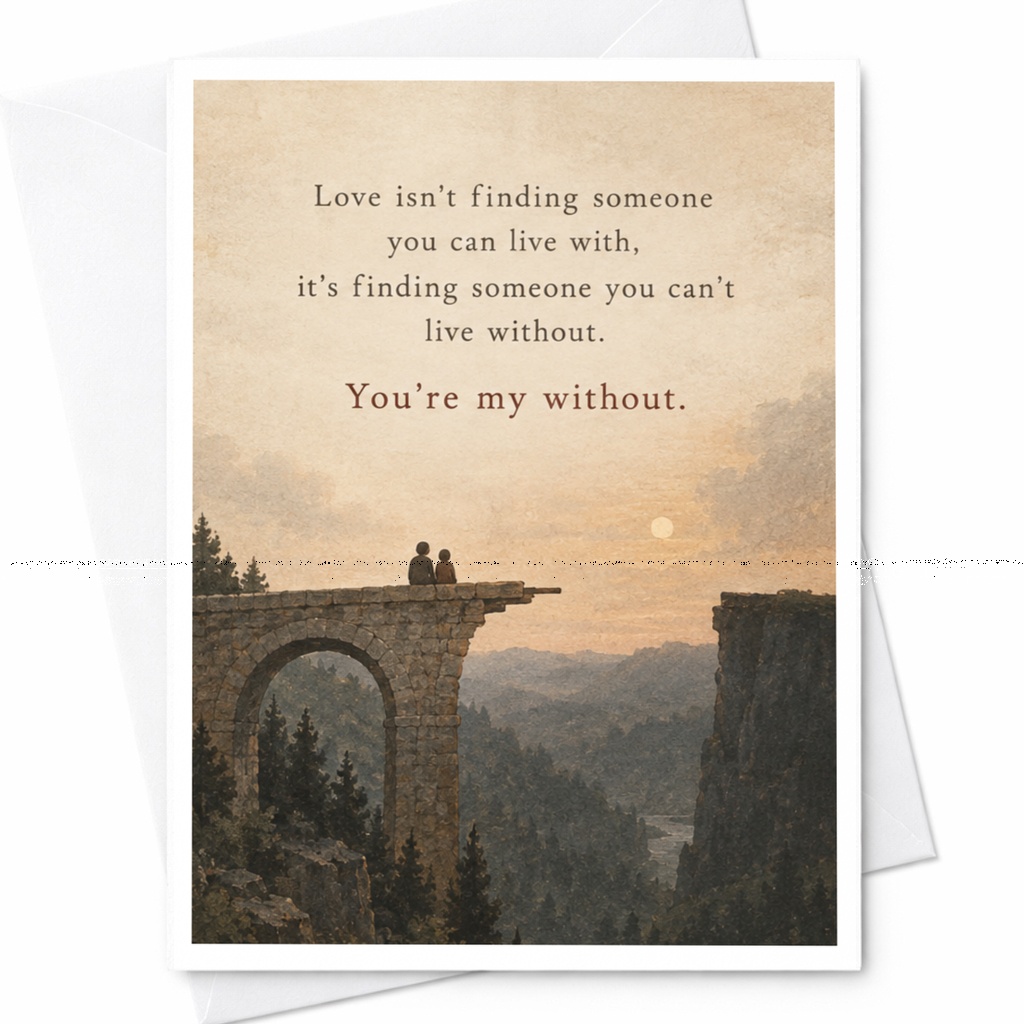 Love Isn't Finding Someone You Can Live With Romantic Card You're My Without Anniversary Card For Couple Sentimental Love Card C10090