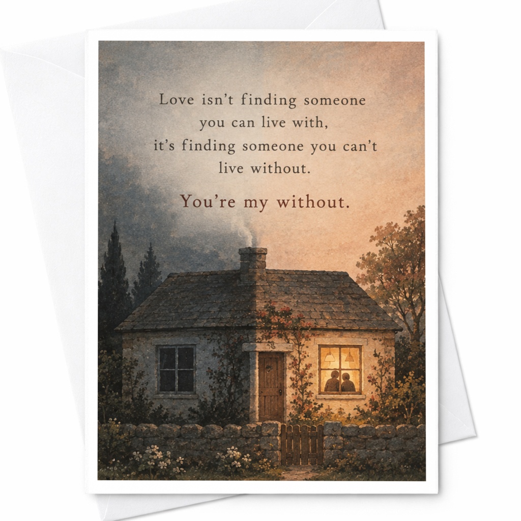 Love Isn’t Finding Someone You Can Live With Romantic Love Card For Couple Anniversary Card Sentimental Greeting Card C10091