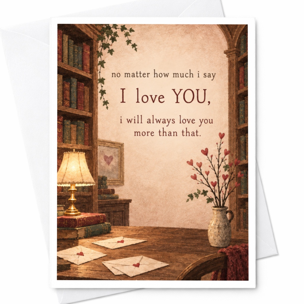 No Matter How Much I Say I Love You Romantic Love Card I Will Always Love You More Anniversary Card For Her Sentimental C10060