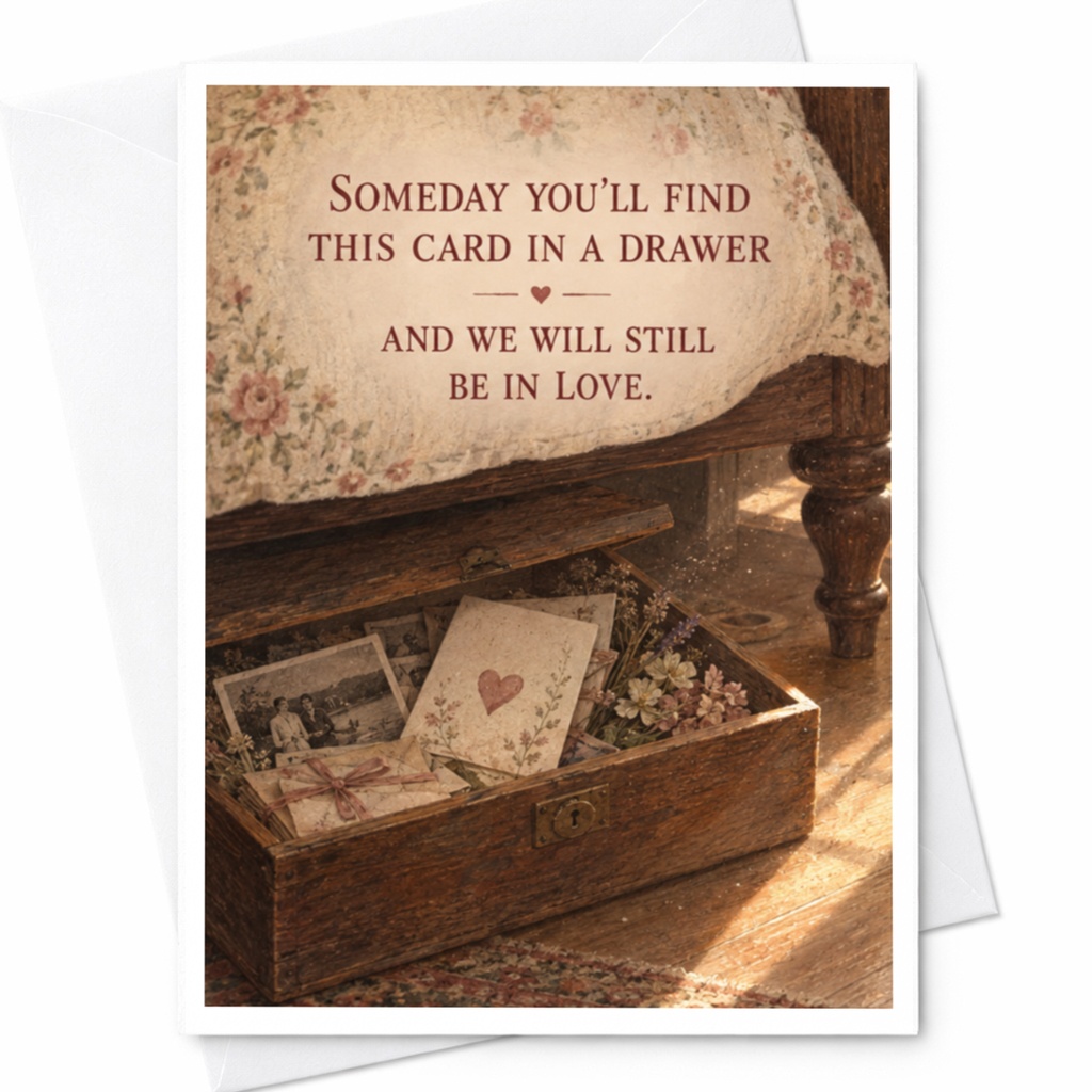 Someday You'll Find This Card In A Drawer And We Will Still Be In Love Romantic Anniversary Card For Couple Sentimental Love Card C10125