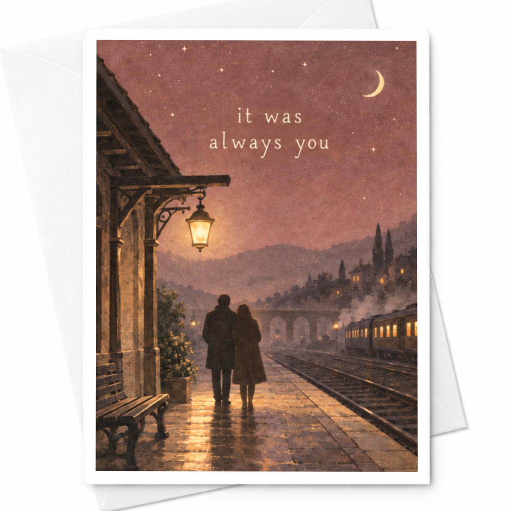 It Was Always You Romantic Greeting Card Anniversary Love Card For Couple Sentimental Card Wedding Card C10120