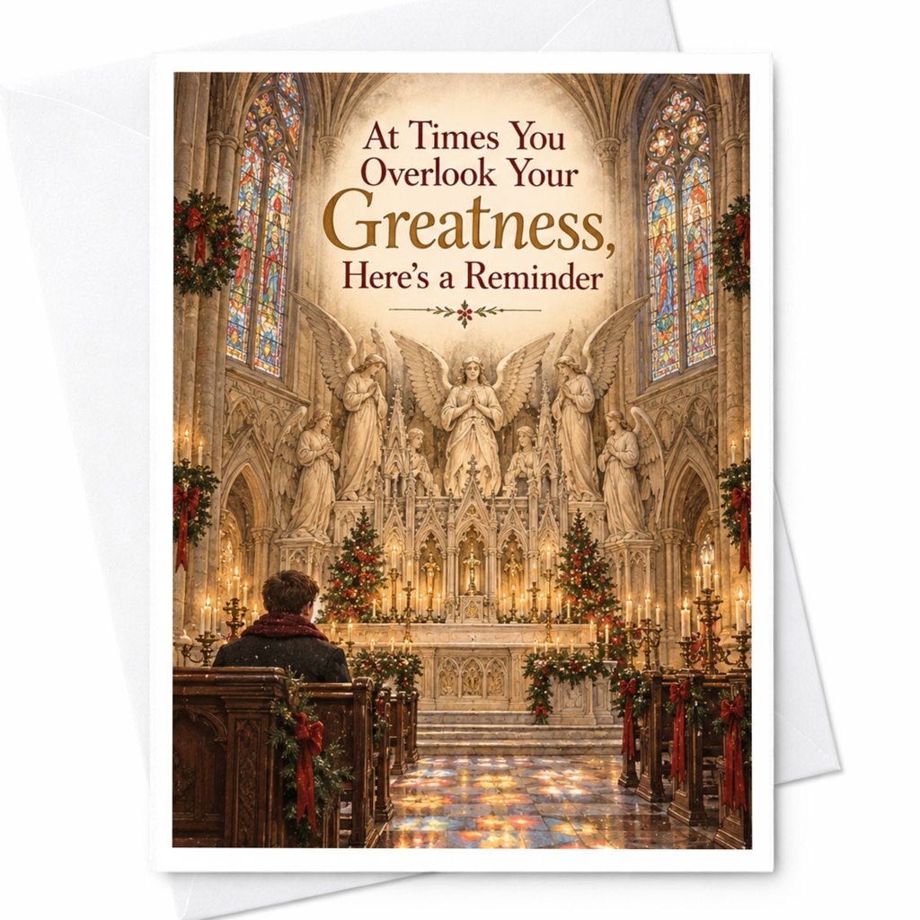 At Times You Overlook Your Greatness, Here's A Reminder Encouragement Card Inspirational Greeting Card Supportive Message C10161