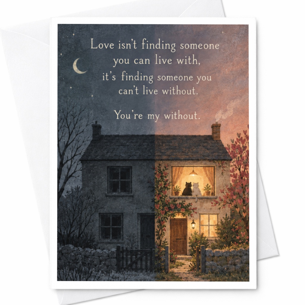 Love Isn't Finding Someone You Can Live With Romantic Card Anniversary Wedding Card For Couple Sentimental Love Card C10166